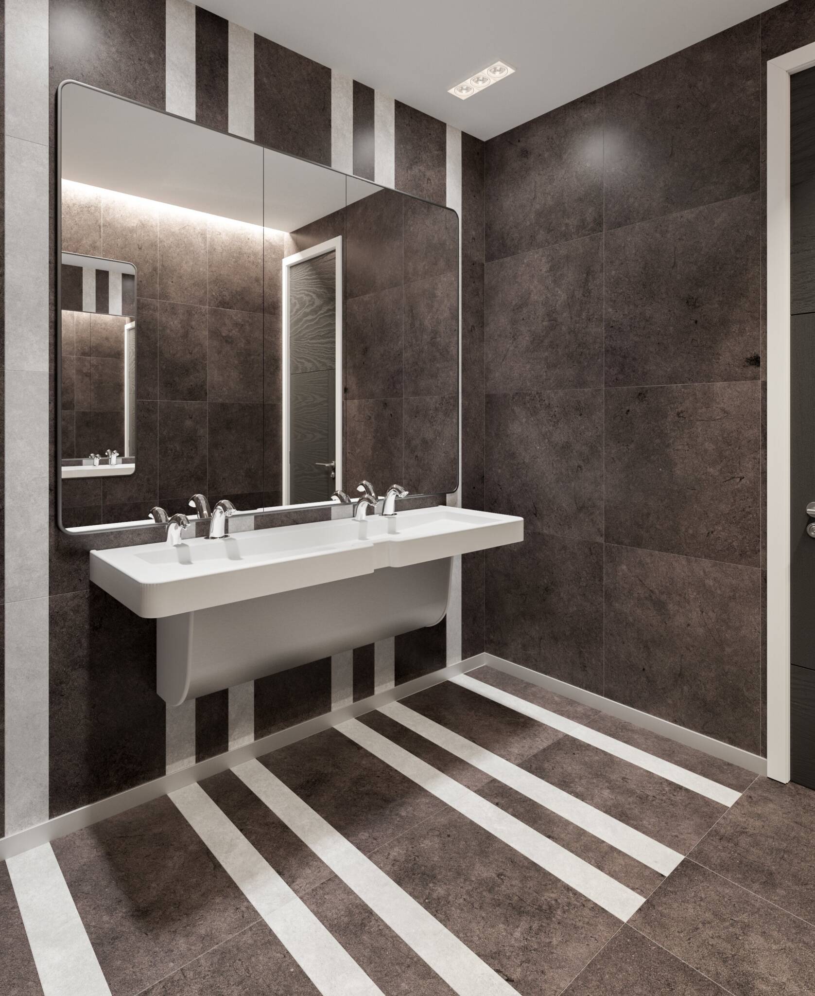 a uniquely 3d visualized designed toilet with a fancy tile