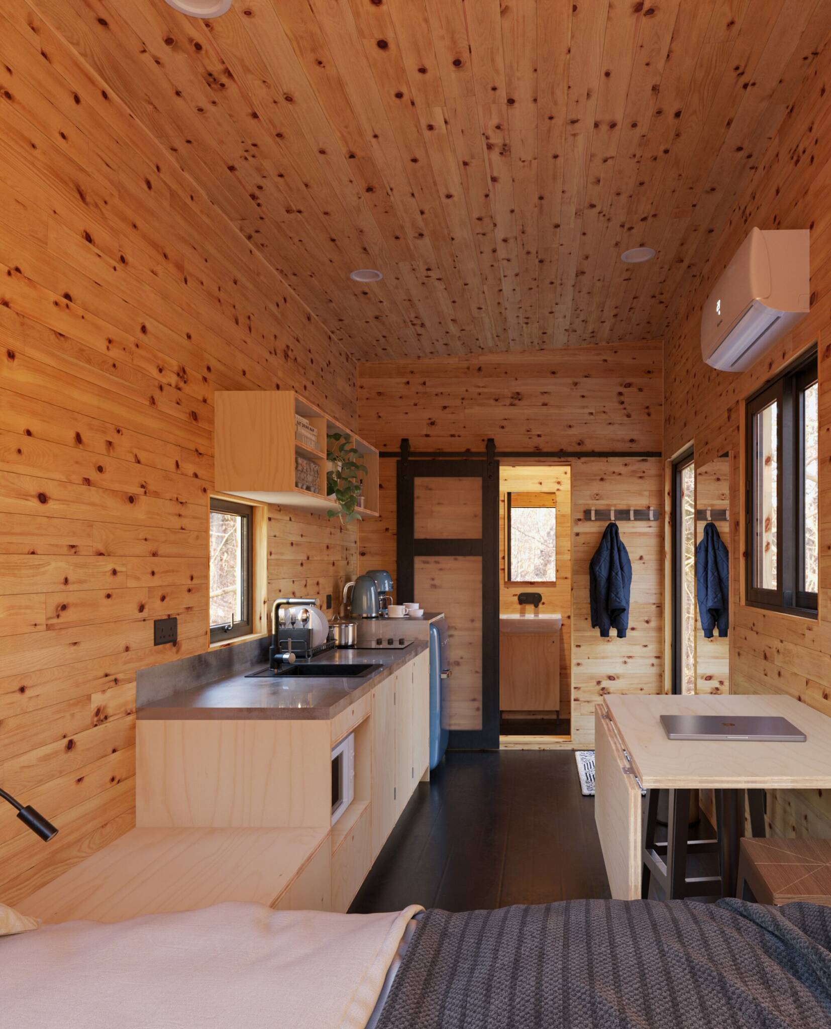 3d rendered image of a self contain living interior
